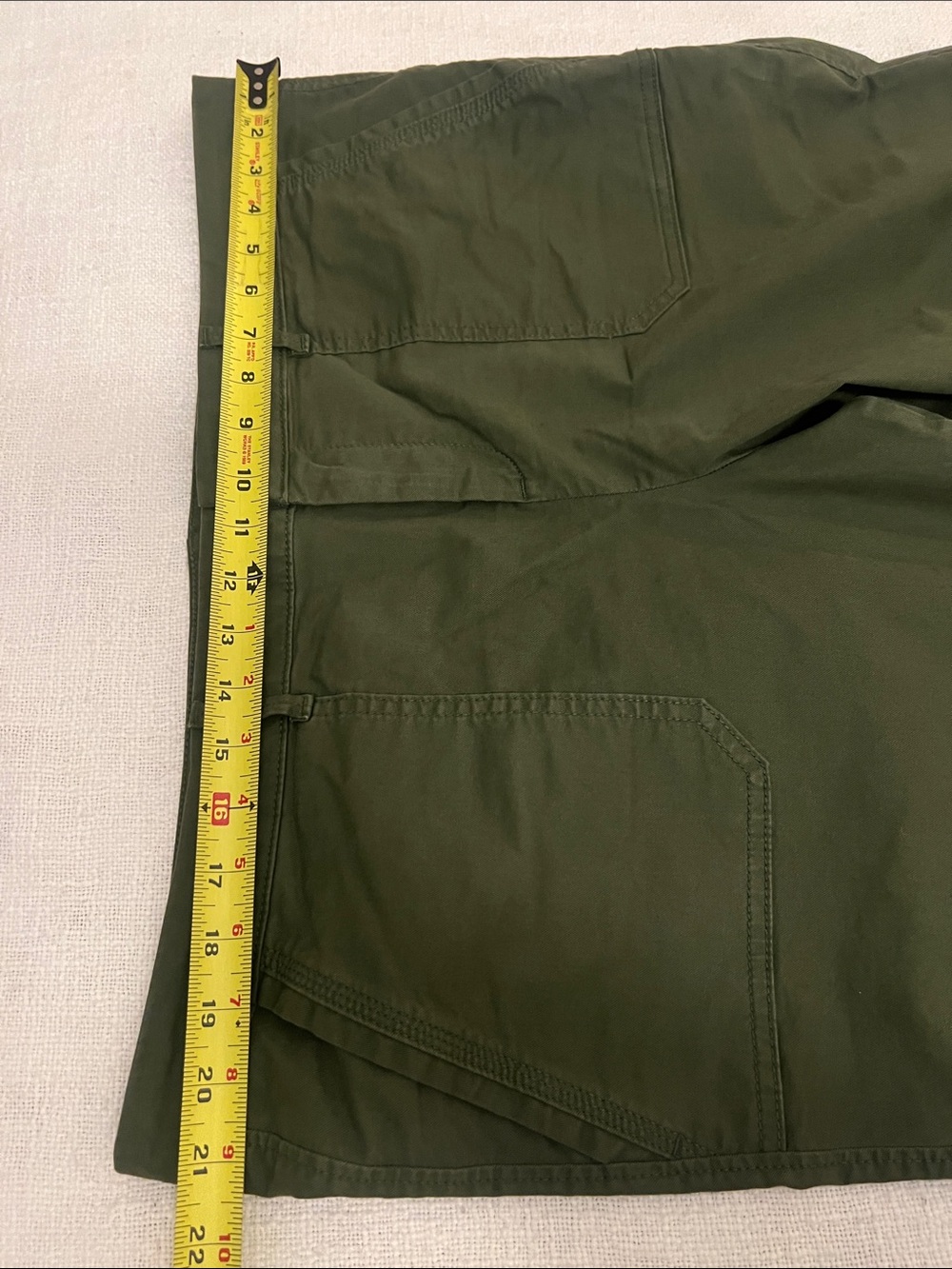 Old Navy Women’s Olive Green High-Wasted Pixie Straight-Leg Pants Sz 18-Petite - Picture 11 of 13